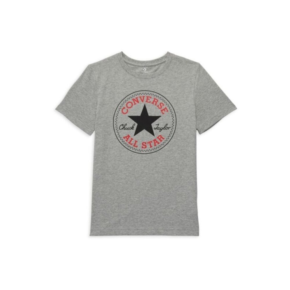 CONVERSE Boys Logo T- Shirt, Crewneck, Size M- 10-12 Years, Grey
